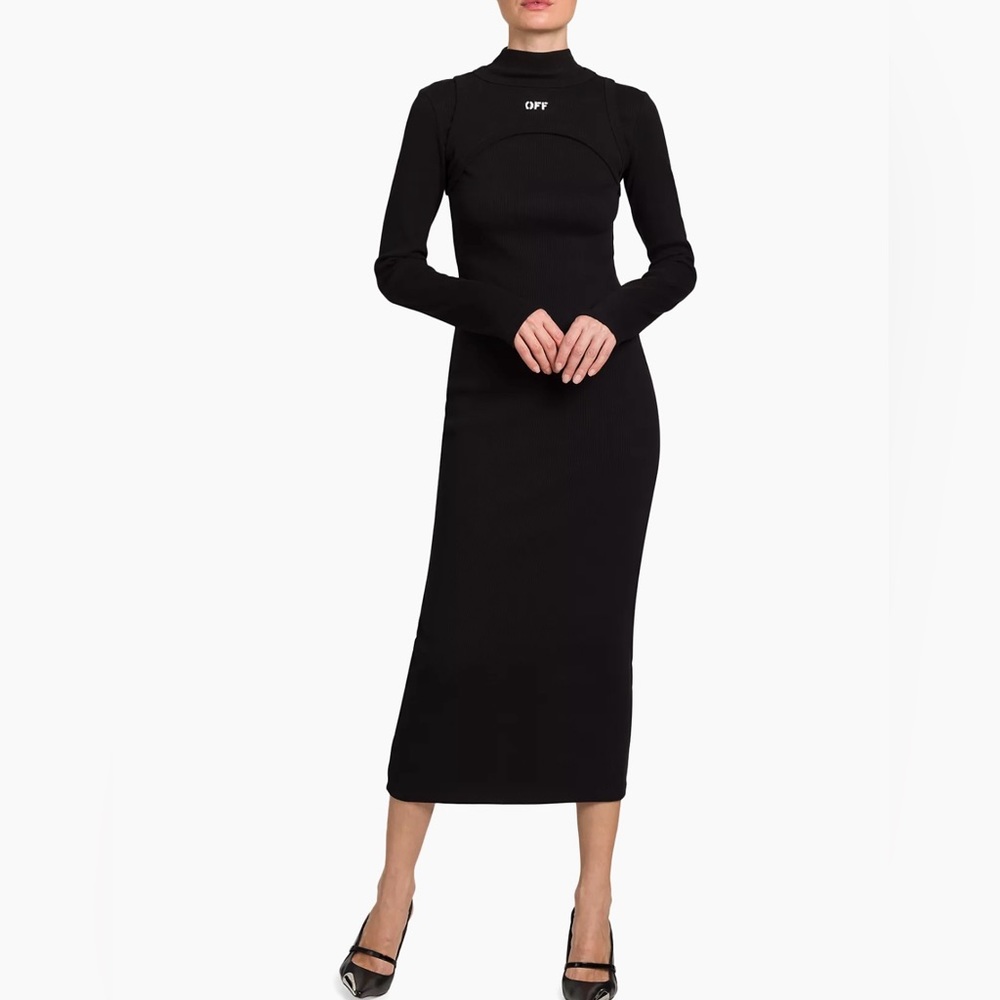 Off-White
Stamped Logo Turtleneck Midi-Dress